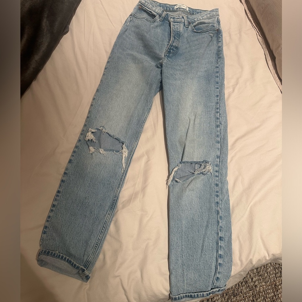A&F High Rise Jeans in Long 💚 - Picture 3 of 4